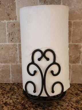 Vintage Princess House Meridian/Fantasia Rubbed Bronze Paper Towel Holder